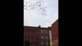 2012 Chinese New Year Celebrations- Red balloon raising up