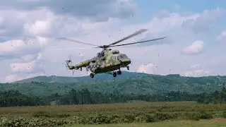 Epic Arrival: President Museveni's Unforgettable Chopper Landing