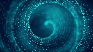 Abstract Particle Line Tunnel Circle Background