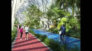 A 93-kilometer bicycle and pedestrian tunnel with air conditioning is under construction in Dubai.
