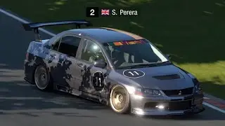 Close chase in Brands Hatch - UK by Mitsubishi Evolution IX MR GSR &lsquo;06
