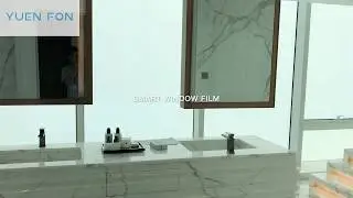 Smart Window Film Installed in the Bathroom of Villa