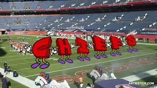 ARG! dancing Kansas City Chiefs mascots at Mile High Germer's Chipolte Stadium