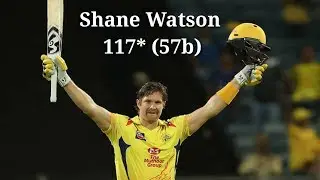 Shane Watson 117 *  NotOut 8(6s) 11(4s)
