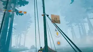 River sailing in Valheim VR