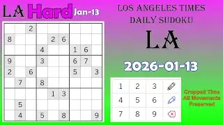 Los Angeles Times Daily #Sudoku 2026-01-13 Hard