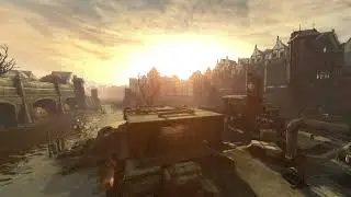 Riverfront Sunset Ambience | Gentle Water, Seagulls & Boat Creaking & Talking | Dishonored Ambience
