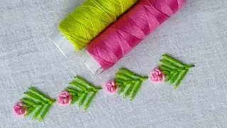 Beautiful Hand Embrodery So Nicely Border Line Design Stitch for Beginners Very Easily