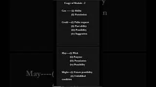 Usage of Modals - 2