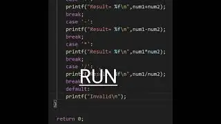 simple calculter in c | #shorts #coding #programming