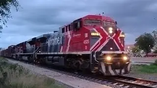 1 GMXT & 2 🍉s en un MIXTO de Ferromex N&deg; 4525 GMXT AC4400CW, 4124 🍉 & 4008 🍉 Dual SD70ACe Ags/Mex&copy;&reg;