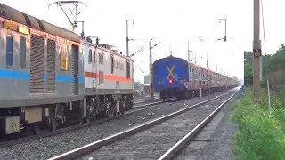Remarkable Sight: Two Trains Departing in Same Track at Same Time