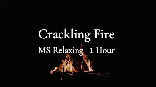 1 Hour Crackling Fireplace Sound: Waves & Fire for Calm, Anxiety, Sleep