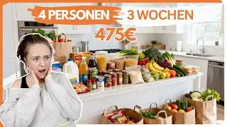 So viel kostet 3 Wochen Essen! 475&euro; Einkauf & kompletter Essensplan 💸🍲