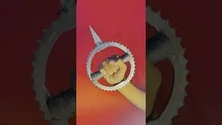 Making Chain Sprocket weapon #survival #diy #craft #shortvideo #viralvideo #creative #experiment