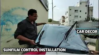 Sun control film installation in car. GARWARE/IceCool Shield RTA approved Film