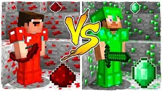 MINECRAFT - NOOB VS PRO: BATALLA DE REDSTONE Y ESMERALDA - MANUCRAFT