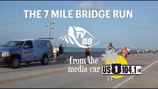 The 7 Mile Bridge Run from the media car of US1 Radio