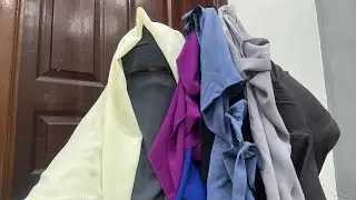 TRY ON DIFFERENT COLORS OF SINGLE LAYER NIQAB WITH ME / umu Abdullah