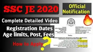 SSC Junior Engineer 2020 Job Notification | Complete Video | Civil, Mech, Elect|Engineering Treasure
