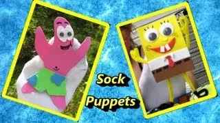 DIY Easy Spongebob and Patrick Sock Puppets