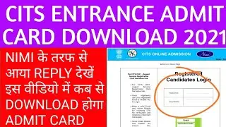cits entrance admit Card 2021