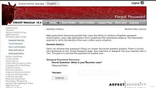 005 Forgot Password Challenge