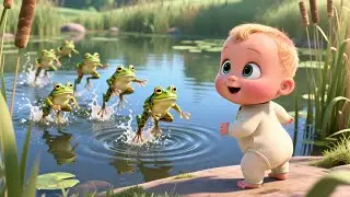 Frogs Jump Near the Crowd 🐸🌿   Learn Numbers, Colors & Fun for Kids   Preschool Adventure