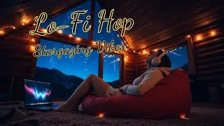 1 Hour of Cozy Mountain Cabin Lo-Fi 🌙 | Chill Beats for Starry Nights [4K]