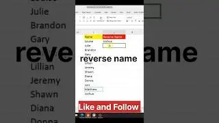 reverse name in excel || excel shortcuts and tricks #shorts #youtubeshorts #howto #tranding #how