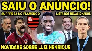 SURPRESA NO FLAMENGO! DIRETORIA JÁ SABE O QUE FAZER NA NEGOCIAÇÃO COM LUIZ HENRIQUE! RELACIONADOS E+