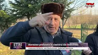 Mormintele din cimitirul penticostal din Bodnăreni au fost profanate de persoane necunoscute