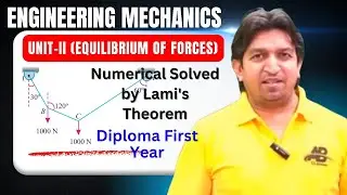 Equilibrium of forces in engineering mechanics problems, equilibrium of forces numerical in hindi