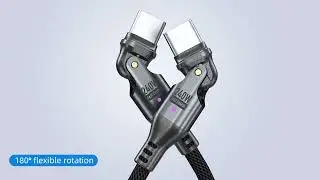 Cablu USB-C Magnetic 240W cu &icirc;ncărcare rapidă | Design rotativ | Transfer de date de mare viteză