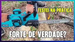 Testei a MOTOSSERRA elétrica à bateria Hanabí LB5015 – Potência com ótimo custo x benefício!