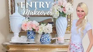 BEAUTIFUL FOYER MAKEOVER with Elegant Details + ENTRY TABLE MAKEOVER ~ Interior Design