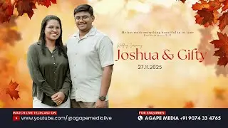 Joshua & Gifty Wedding Day Live | St. Mary&rsquo;s Believers Eastern Church, Thiruvalla | Agape Live Media