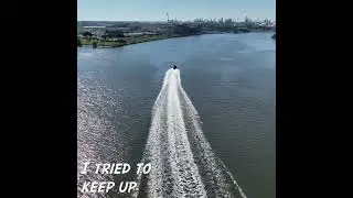 Police boat speeding through Ship Channel at almost 50 mph