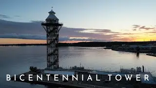 Peaceful Morning at Dobbins Landing Bicentennial Tower - Presque Isle [shot with my DJI Mini Pro 3]