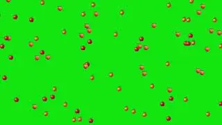 Fruits Falling Green Screen