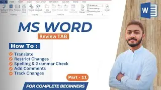 MS Word Review Tab | How To Comment, Compare, Spelling, & Grammar Check ,Translate & Word count