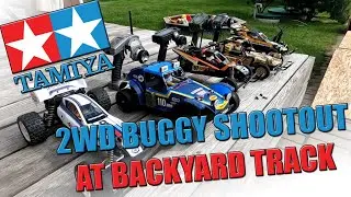 Tamiya 2WD Buggy Shootout at my backyard RC track