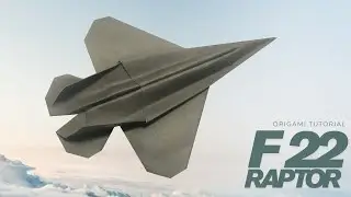 Как сделать оригами истребитель F-22 Raptor