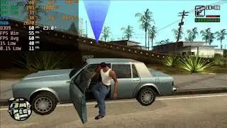GTA San Andreas 1080p 2600X RX 580 Test=playable, intermittent stuttering