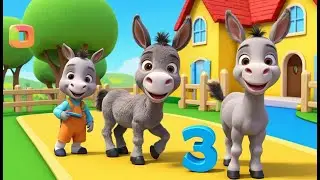 Baby Donkey First Day at School 🐴🏫 | 3D Animated Nursery Rhyme for Kids