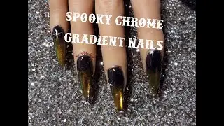 Spooky Chrome Gradient Nails