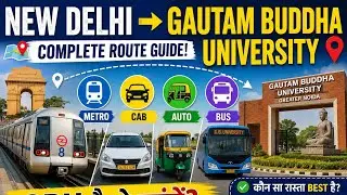 New Delhi to Gautam Buddha University ❤️ metro 🚇 route 😲 4 route 😲🤯#important #viralvideos #metro