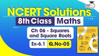 NCERT Solutions Class 8 Maths Chapter 6 Exercise 6.1 Question No.5 | Squares and Square Roots