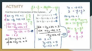 S.6 Vectors &ndash; Lesson 17: Finding the Line of Intersection of Three Planes