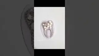 Stages of creating a brooch 🦷 #brooch #beads #shorts